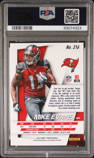 Mike Evans 2014 Panini Prizm Football Rookie Card #216 Graded PSA 10-Powers Sports Memorabilia