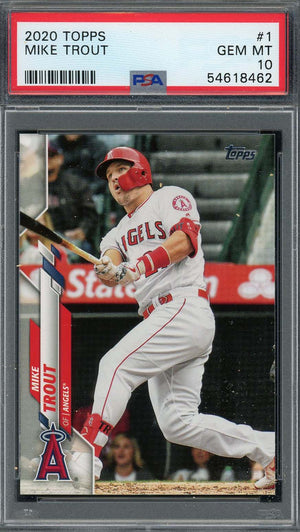 Mike Trout 2020 Topps Baseball Card #1 Graded PSA 10-Powers Sports Memorabilia