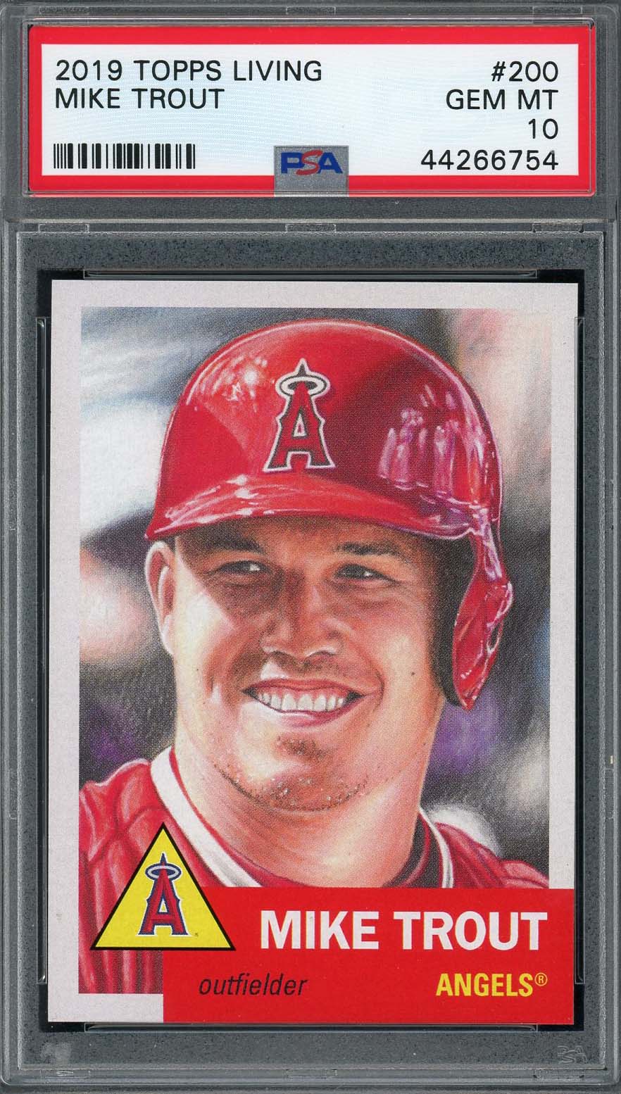 Mike Trout 2019 Topps Living Baseball Card #200 Graded PSA 10-Powers Sports Memorabilia