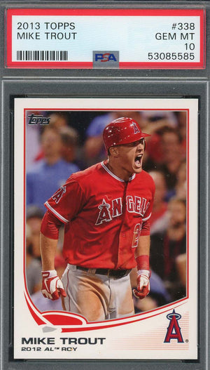 Mike Trout 2013 Topps Baseball Card #338 Graded PSA 10-Powers Sports Memorabilia