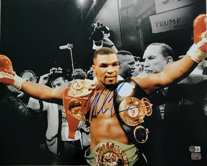 Mike Tyson Signed Boxing World Champion Spotlight 16x20 Photo - Beckett-Powers Sports Memorabilia