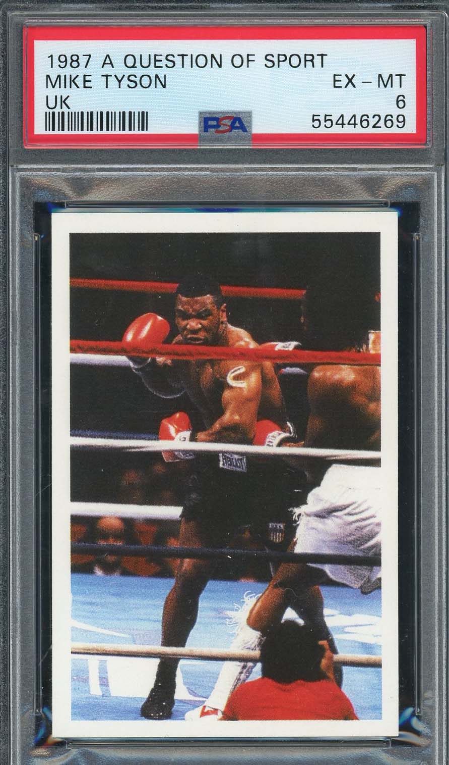 Mike Tyson 1987 A Question of Sport UK Boxing Rookie Card RC Graded PSA 6-Powers Sports Memorabilia