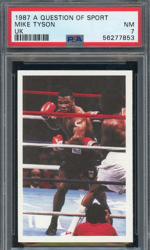Mike Tyson 1987 A Question of Sport UK Boxing Rookie Card RC Graded PSA 7