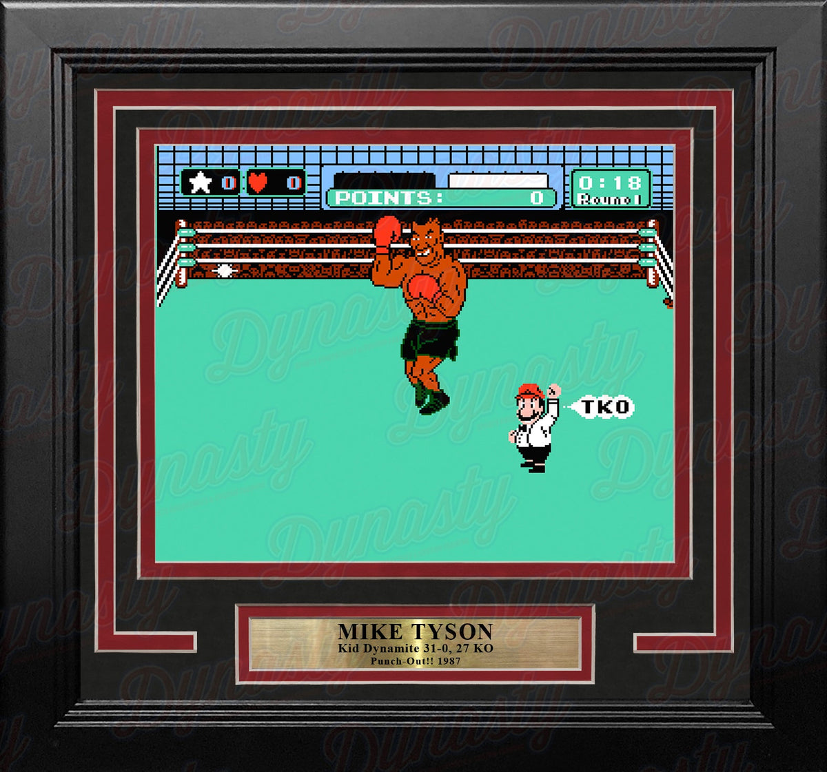 Mike Tyson Punch-Out!! 8" x 10" Framed Video Game Boxing Photo-Powers Sports Memorabilia