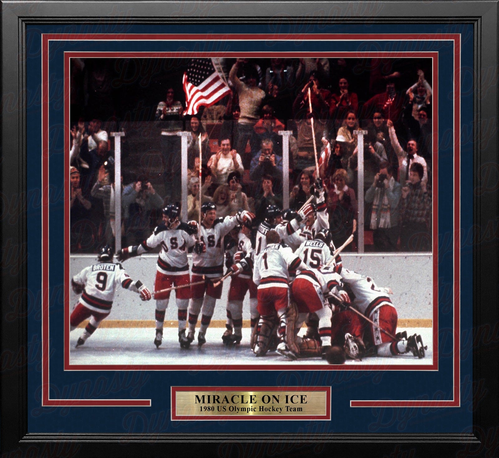 1980 USA Miracle on Ice Olympic Hockey Professionally Framed Photo-Powers Sports Memorabilia