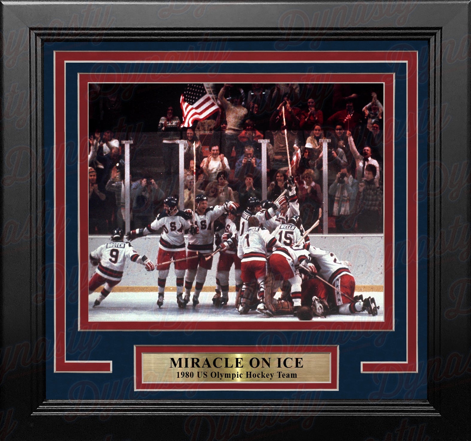 1980 USA Miracle on Ice Olympic Hockey Professionally Framed Photo-Powers Sports Memorabilia