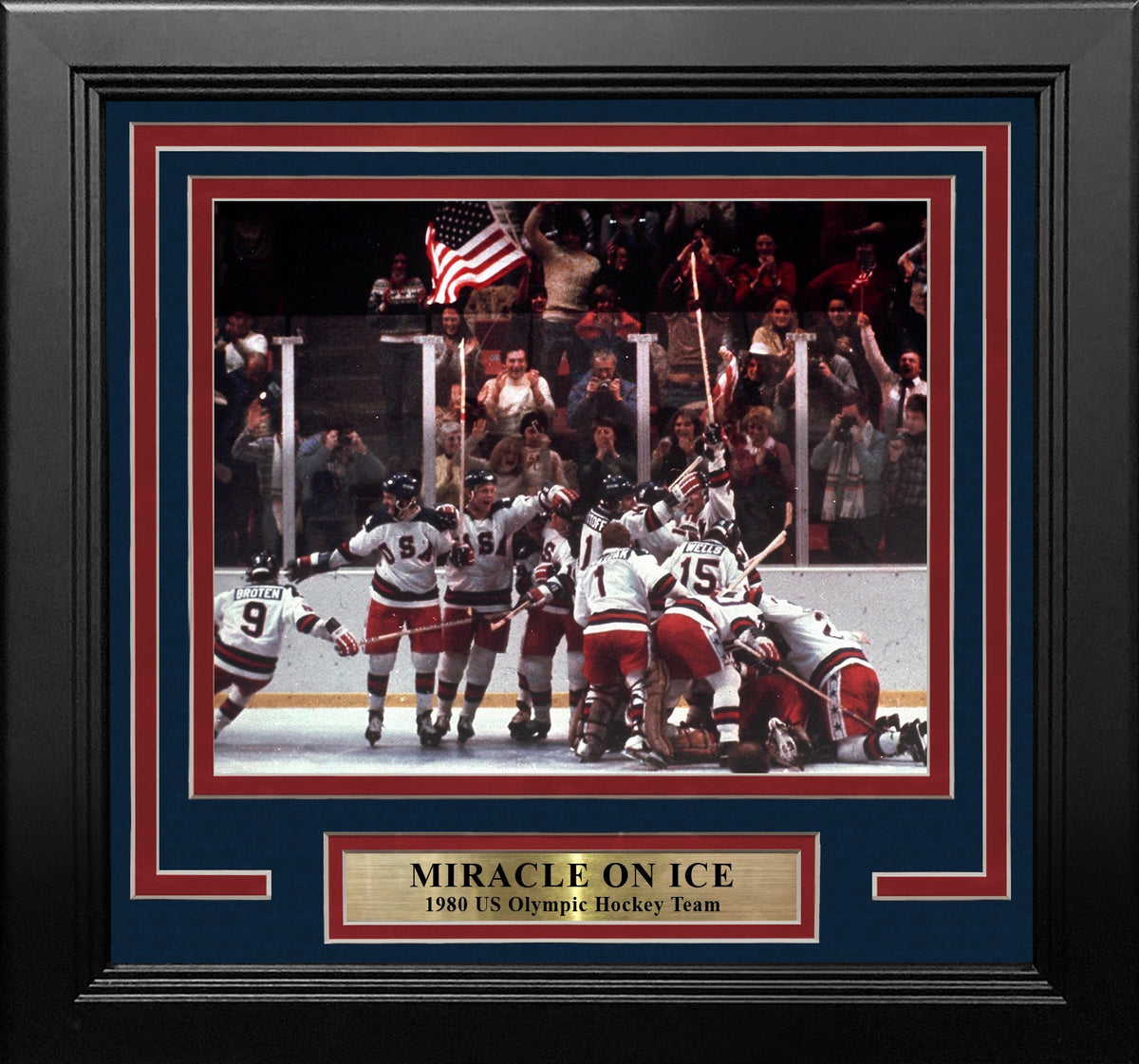 1980 USA Miracle on Ice Olympic Hockey Professionally Framed Photo-Powers Sports Memorabilia