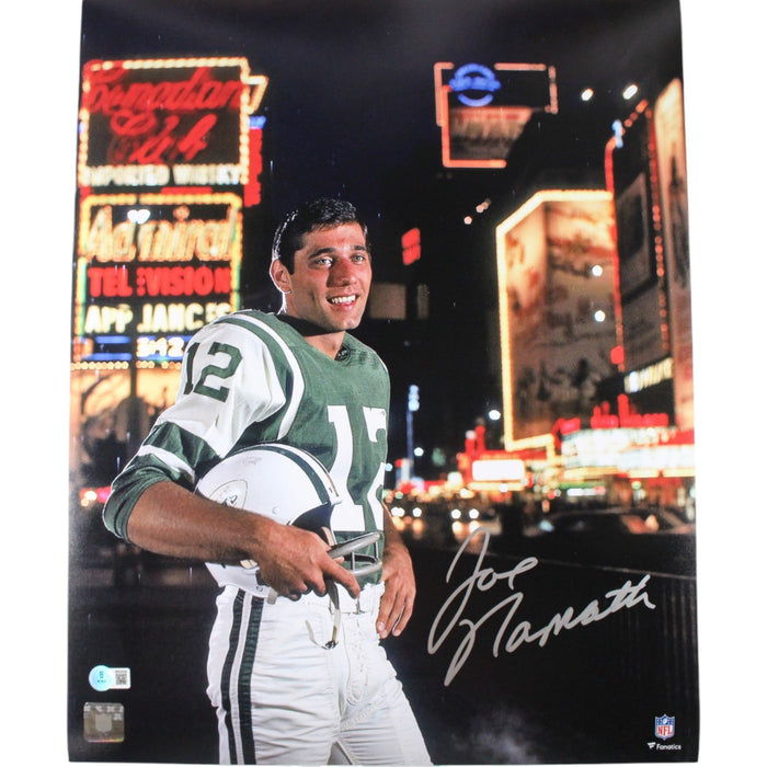 Joe Namath Signed New York Jets 16x20 Photo – Beckett Witness Authenticated-Powers Sports Memorabilia