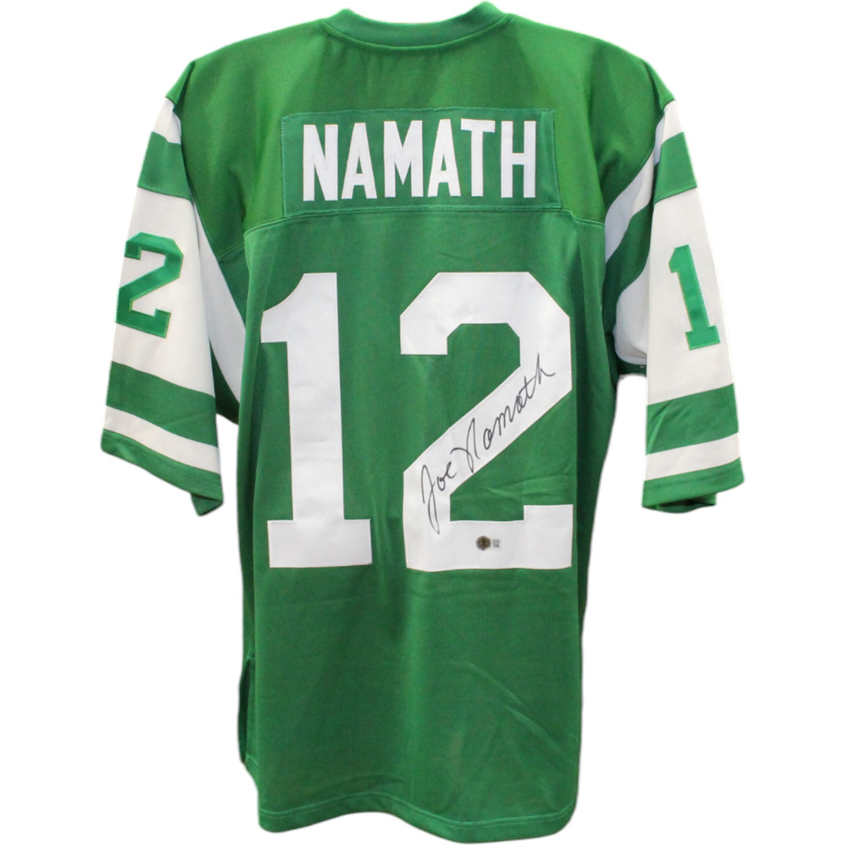 Joe Namath New York Jets Signed Jersey - 68 TB Green Mitch Ness sz52 Beckett Beckett-Powers Sports Memorabilia