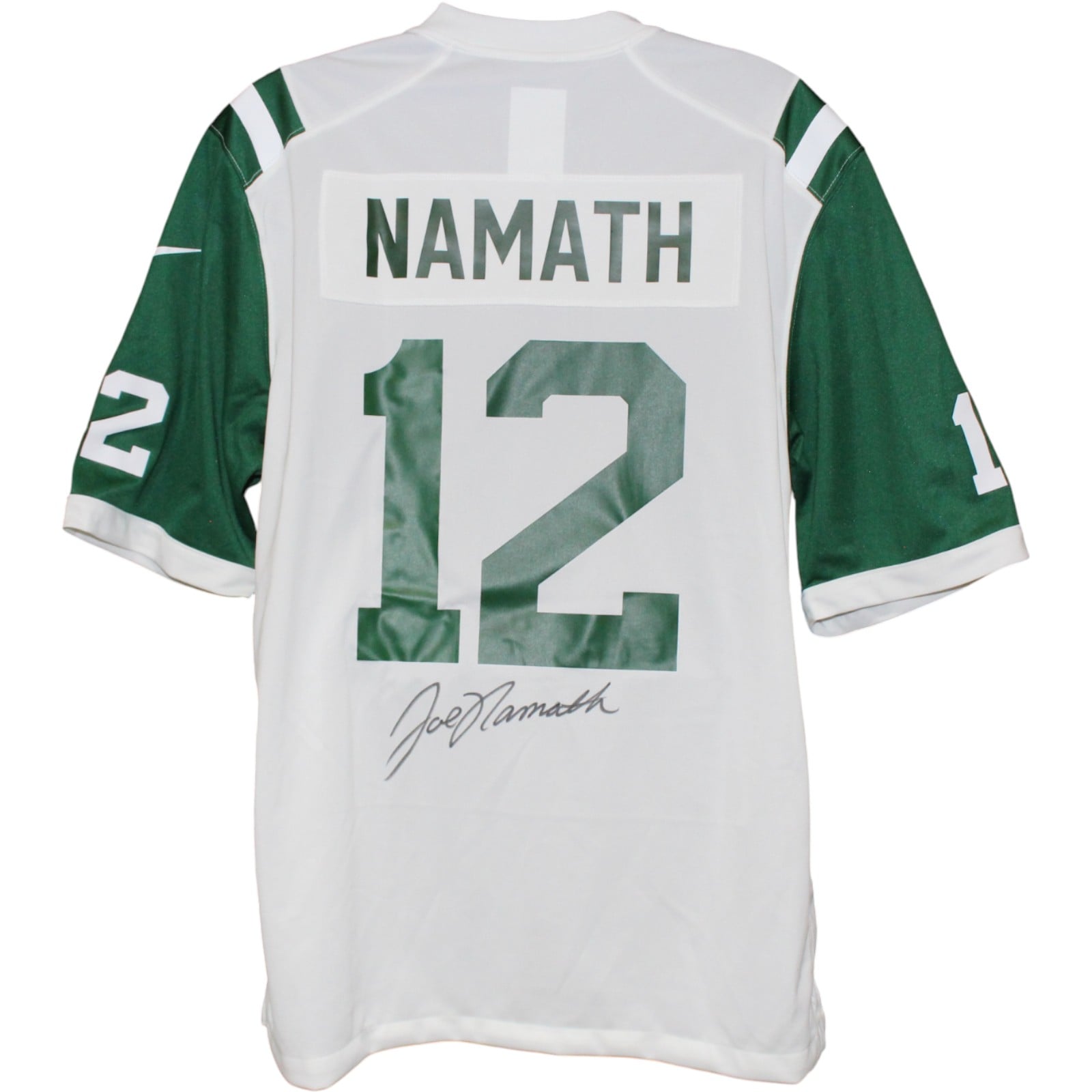 Joe Namath Signed New York Jets Nike XL White Jersey – Beckett Witness Authenticated-Powers Sports Memorabilia