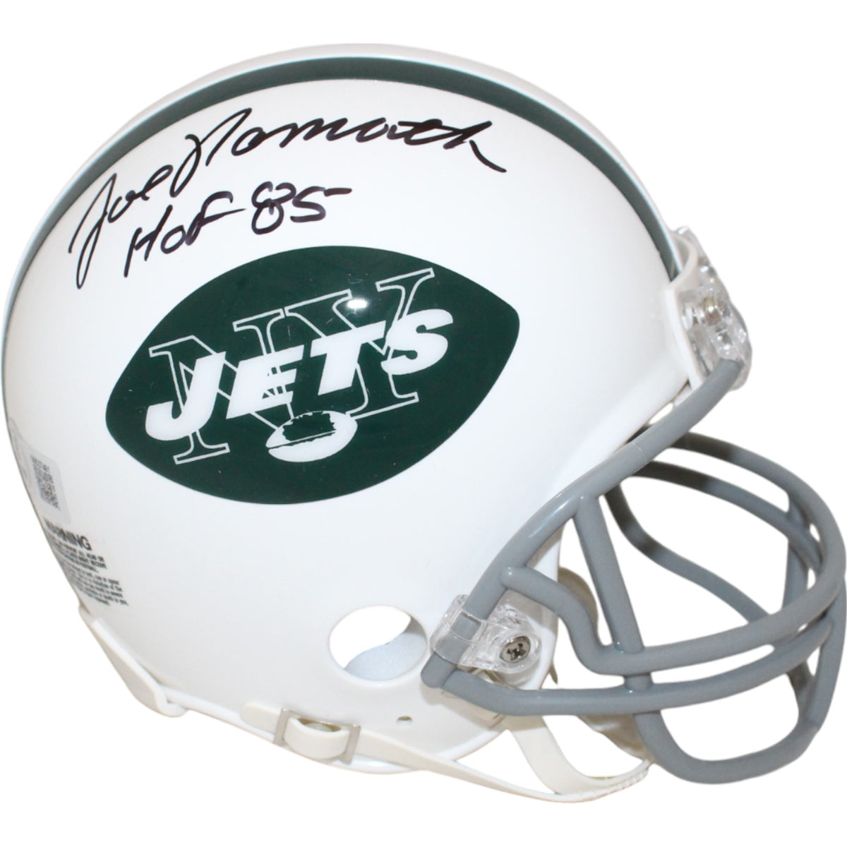 Joe Namath New York Jets VSR4 TB 65-77 Signed Mini Helmet-Powers Sports Memorabilia