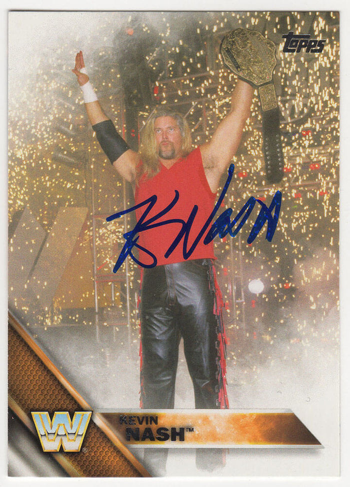 Kevin Nash Autographed 2016 Topps WWE Wrestling Card #72-Powers Sports Memorabilia