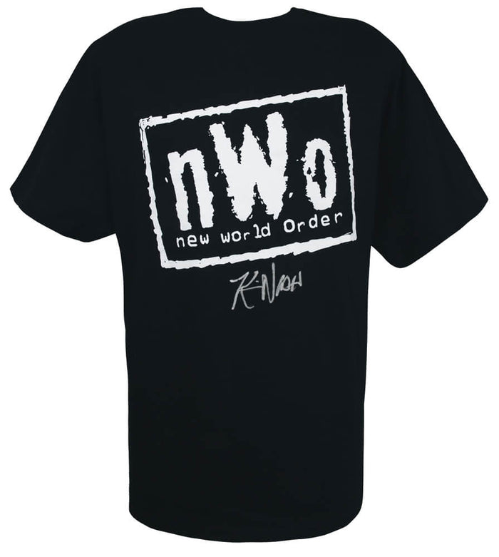 Kevin Nash Autographed NWO Black Wrestling T-Shirt-Powers Sports Memorabilia