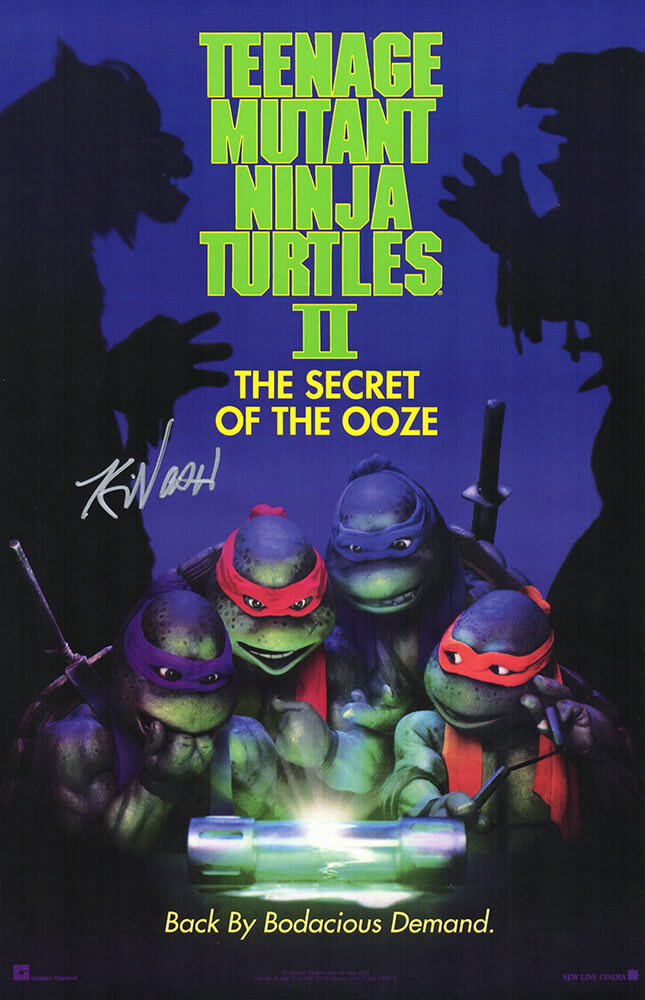 Kevin Nash Autographed Teenage Mutant Ninja Turtles II: The Secret of the Ooze 11x17 Movie Poster-Powers Sports Memorabilia