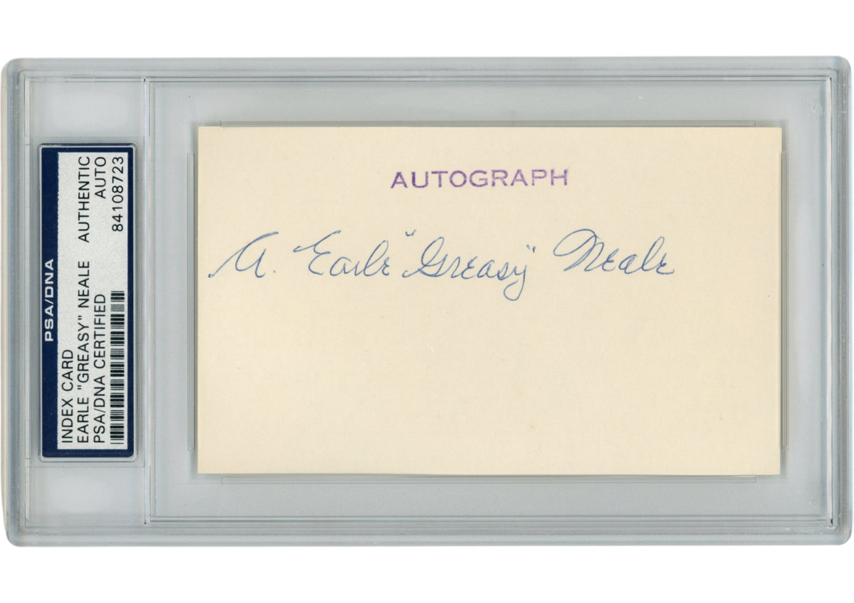Earle Greasy Neale Philadelphia Eagles Signed Mini Helmet - Index Slabbed PSA PSA-Powers Sports Memorabilia