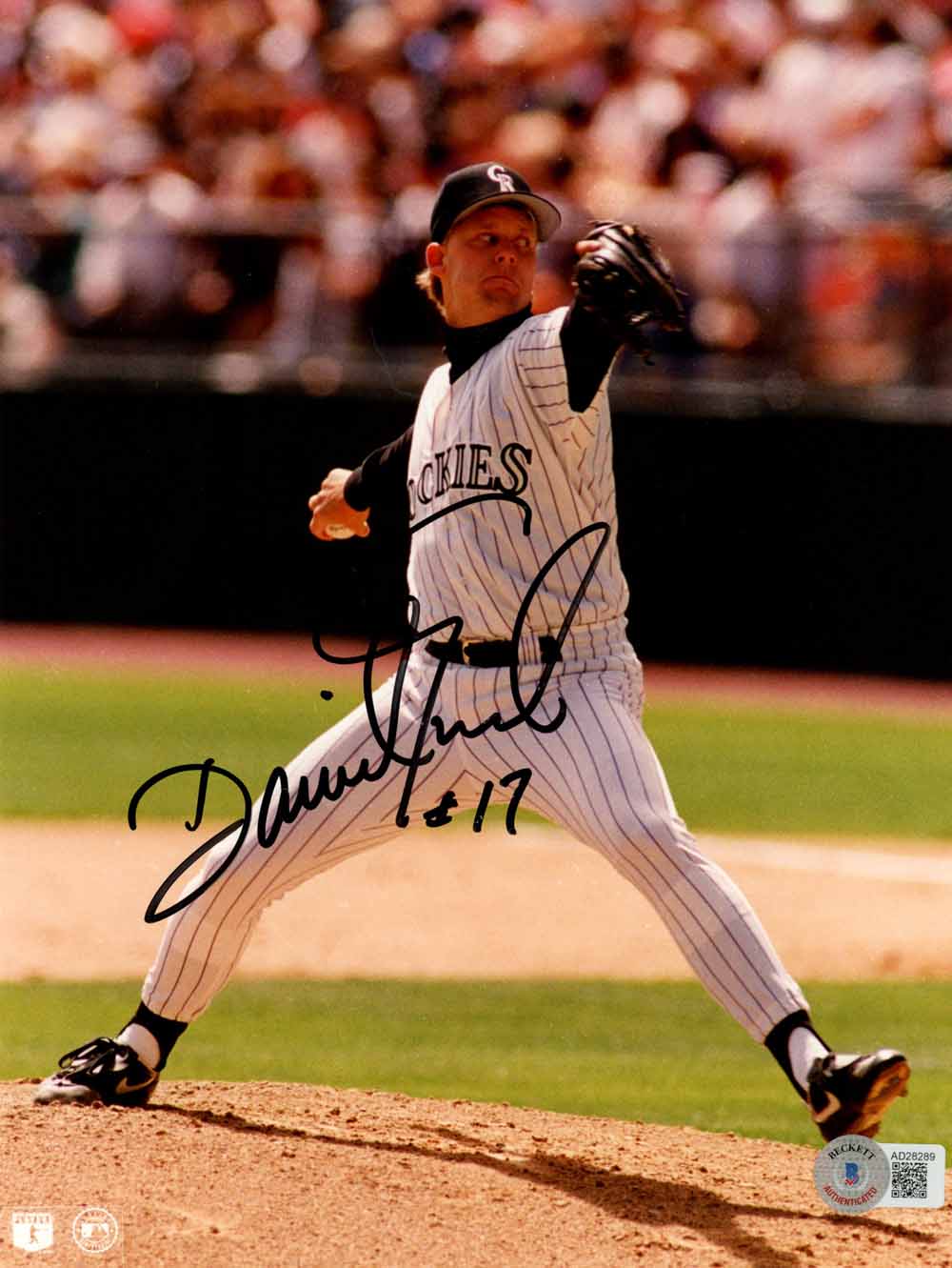 David Neid Colorado Rockies Signed 8x10 Photo - Beckett Beckett - 50541-Powers Sports Memorabilia