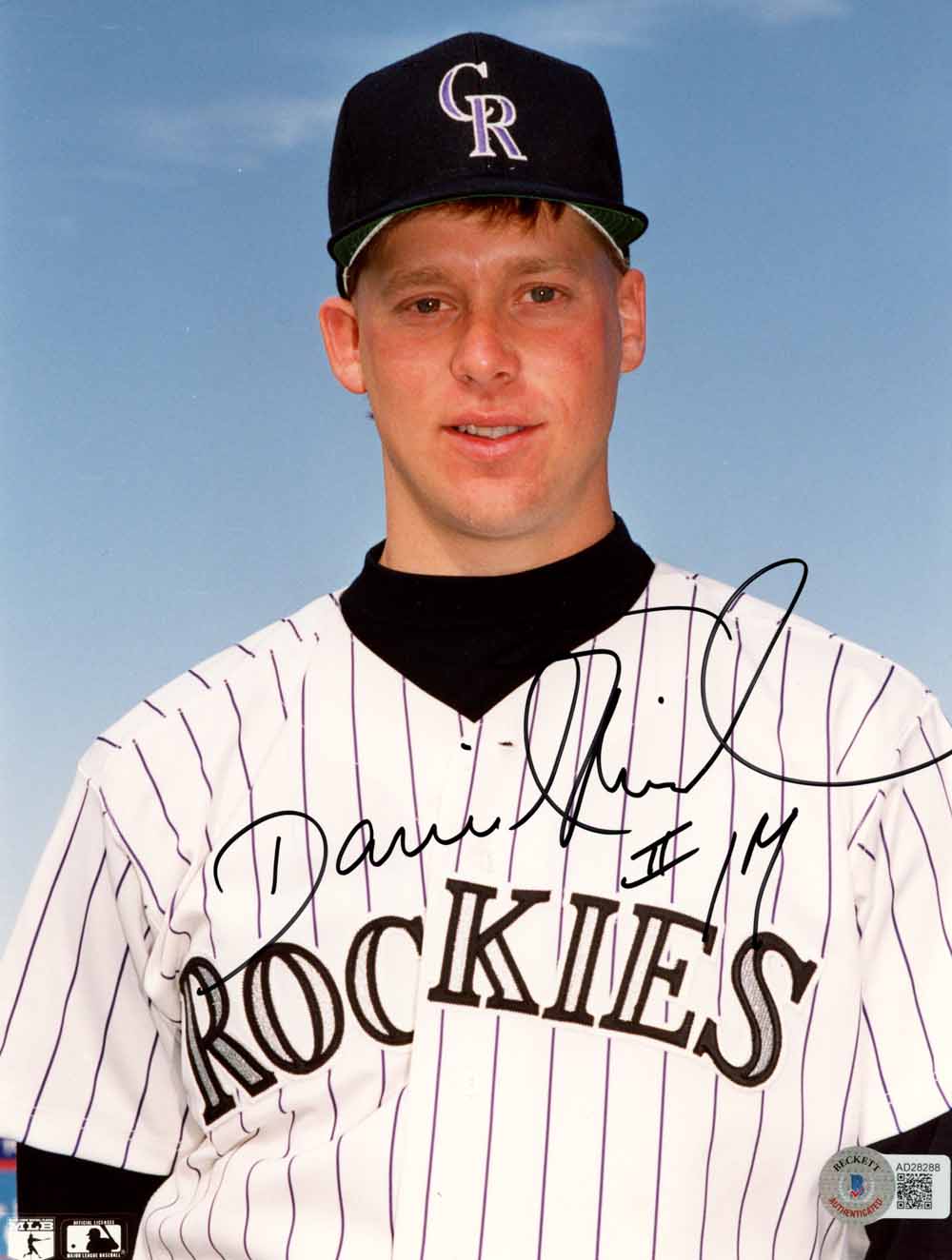David Neid Colorado Rockies Signed 8x10 Photo - Beckett Beckett - 50542-Powers Sports Memorabilia