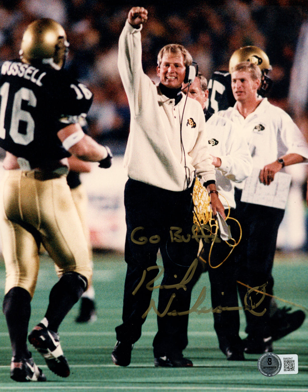 Rick Neuheisel Colorado Buffaloes Signed 8x10 Photo - Go Buffs Beckett-Powers Sports Memorabilia