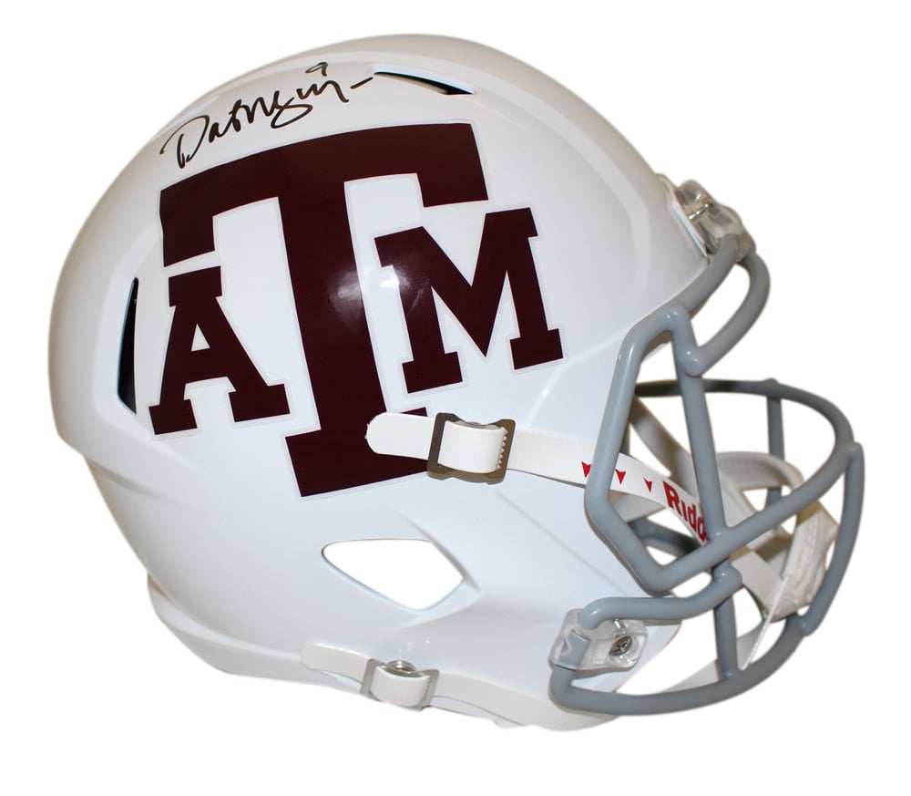 Dat Nguyen Signed Texas A&M Aggies White Speed Full-Size Helmet – Beckett Authenticated-Powers Sports Memorabilia