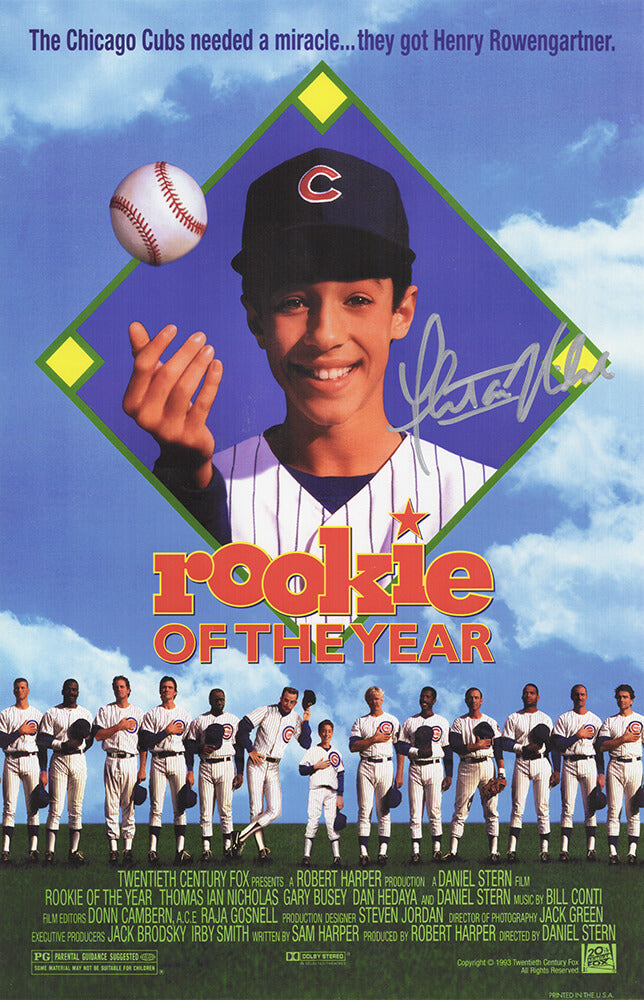 Thomas Ian Nicholas Autographed Rookie Of The Year 11x17 Movie Poster-Powers Sports Memorabilia