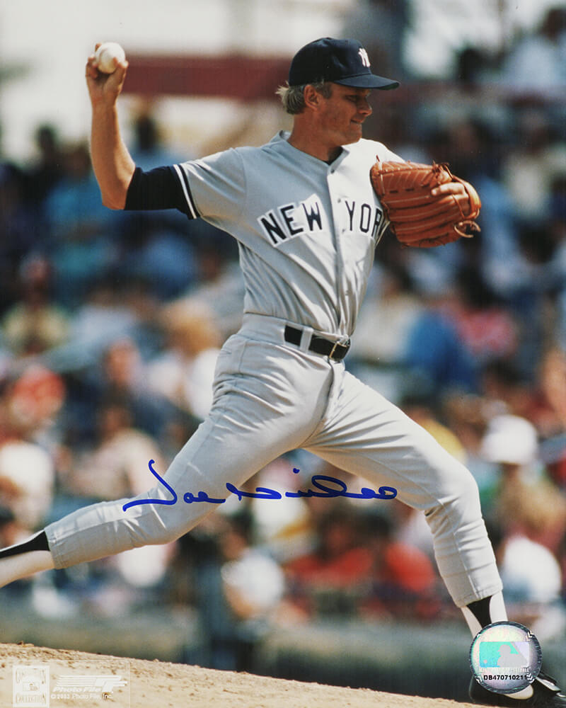 Joe Niekro Autographed New York Yankees Pitching 8x10 Photo-Powers Sports Memorabilia