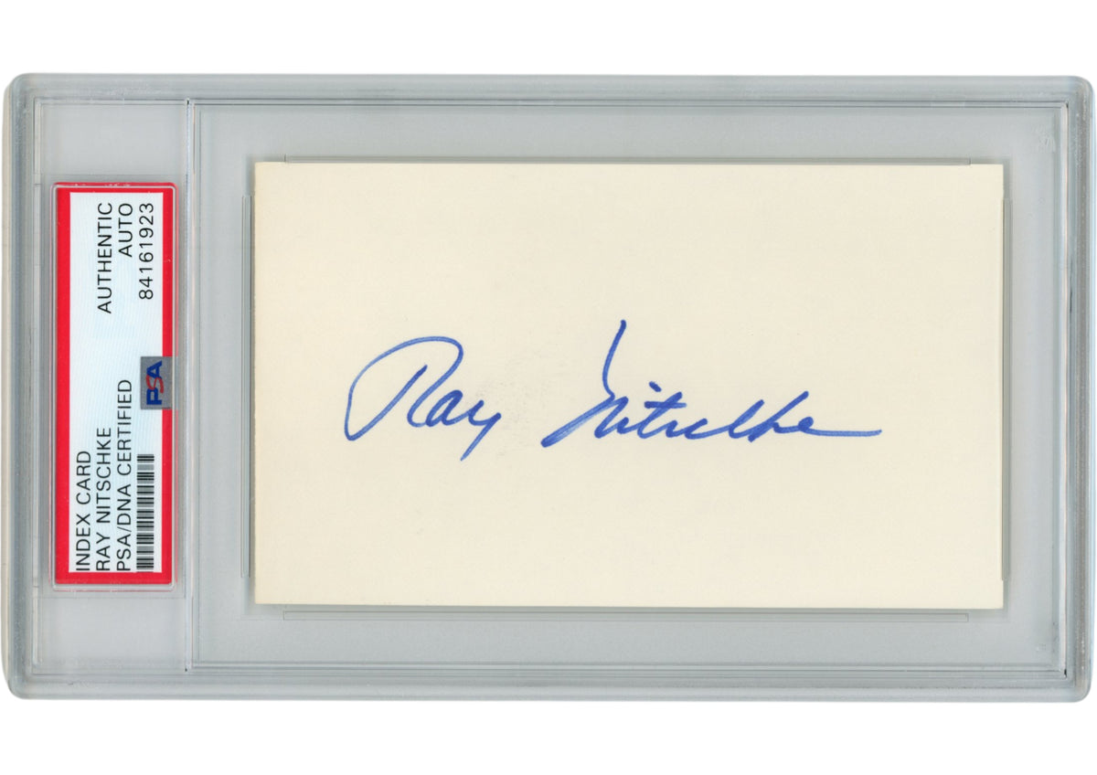 Ray Nitschke Green Bay Packers Signed Mini Helmet - Index Slabbed PSA 54903 PSA-Powers Sports Memorabilia