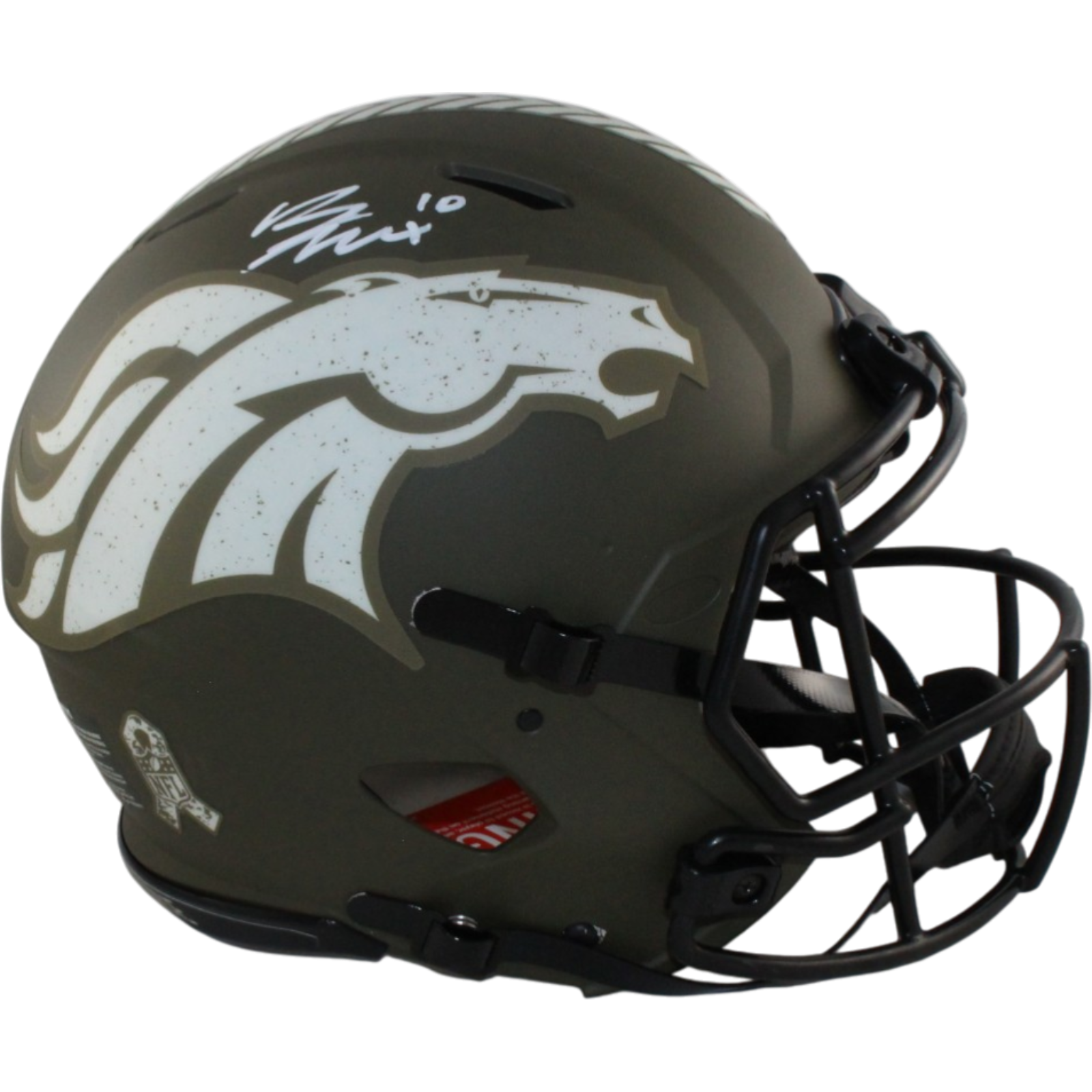 Bo Nix Signed Denver Broncos Authentic 22 STS Helmet – Beckett Witness Authenticated-Powers Sports Memorabilia