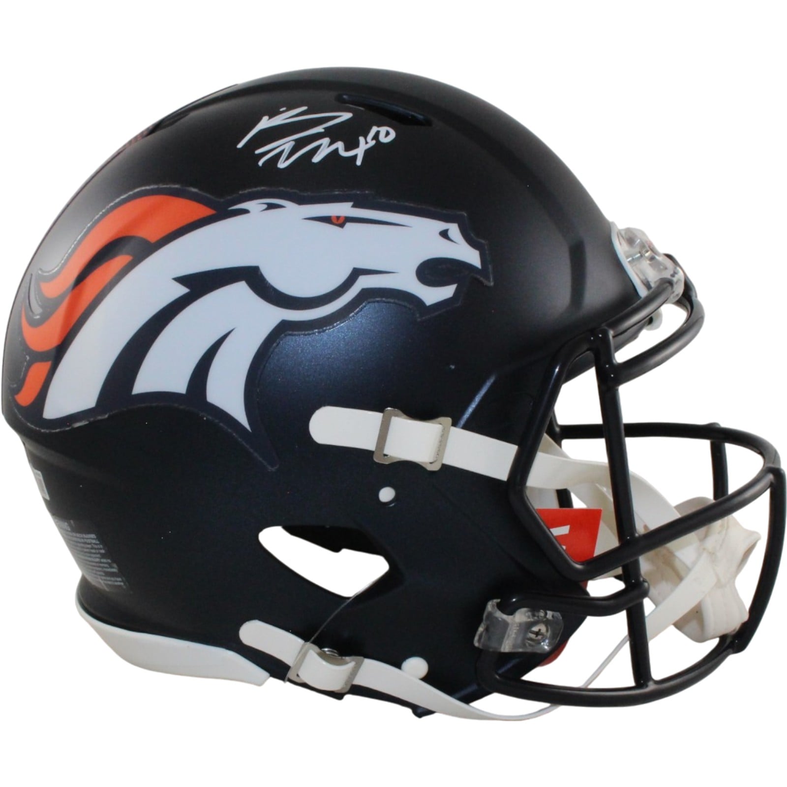 Bo Nix Signed Denver Broncos Authentic Helmet – Beckett Witness Authenticated-Powers Sports Memorabilia