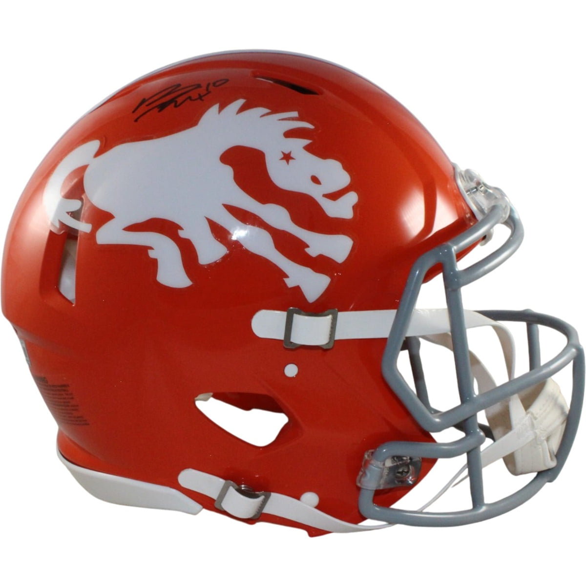 Bo Nix Signed Denver Broncos Authentic 1966 TB Helmet – Beckett Witness Authenticated-Powers Sports Memorabilia