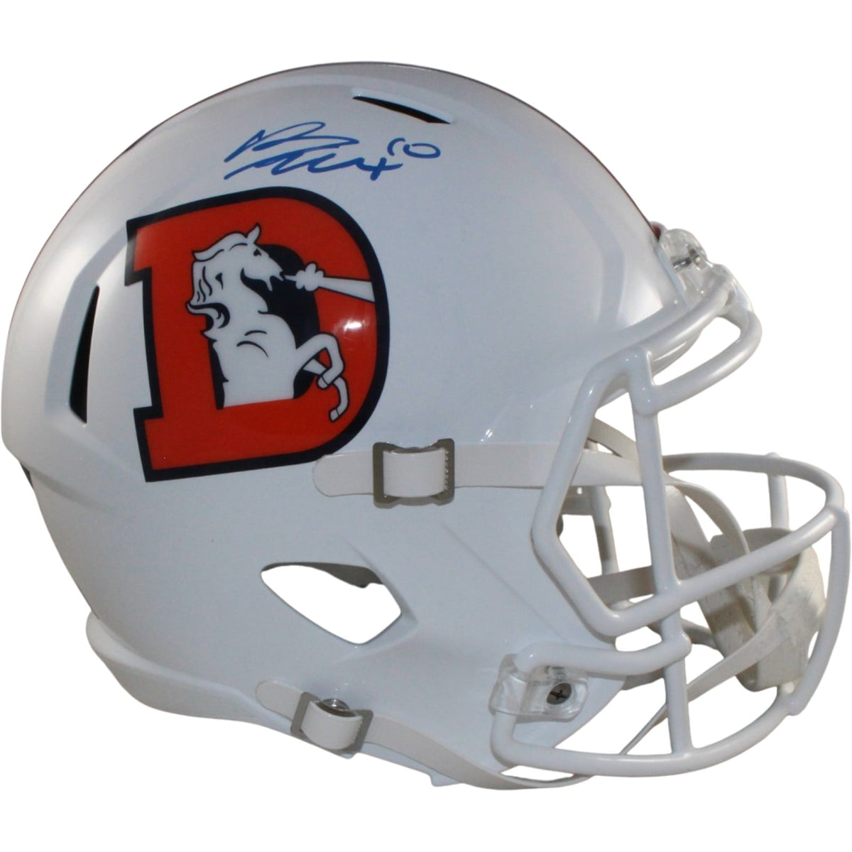 Bo Nix Signed Denver Broncos Full-Size 2023 ALT Helmet – Beckett Witness Authenticated-Powers Sports Memorabilia
