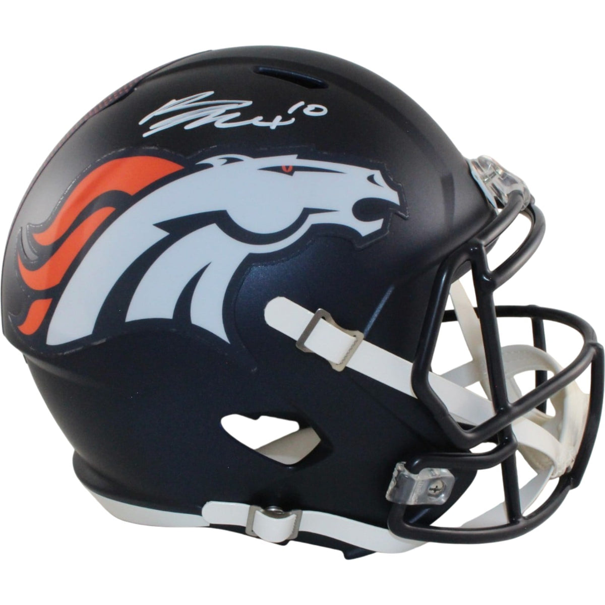 Bo Nix Signed Denver Broncos Full-Size Helmet – Beckett Witness Authenticated-Powers Sports Memorabilia
