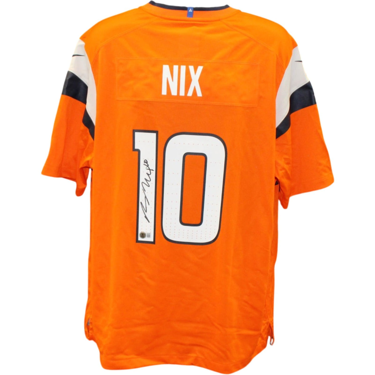 Bo Nix Signed Denver Broncos Orange Nike Size XL Jersey – Beckett Witness Authenticated-Powers Sports Memorabilia
