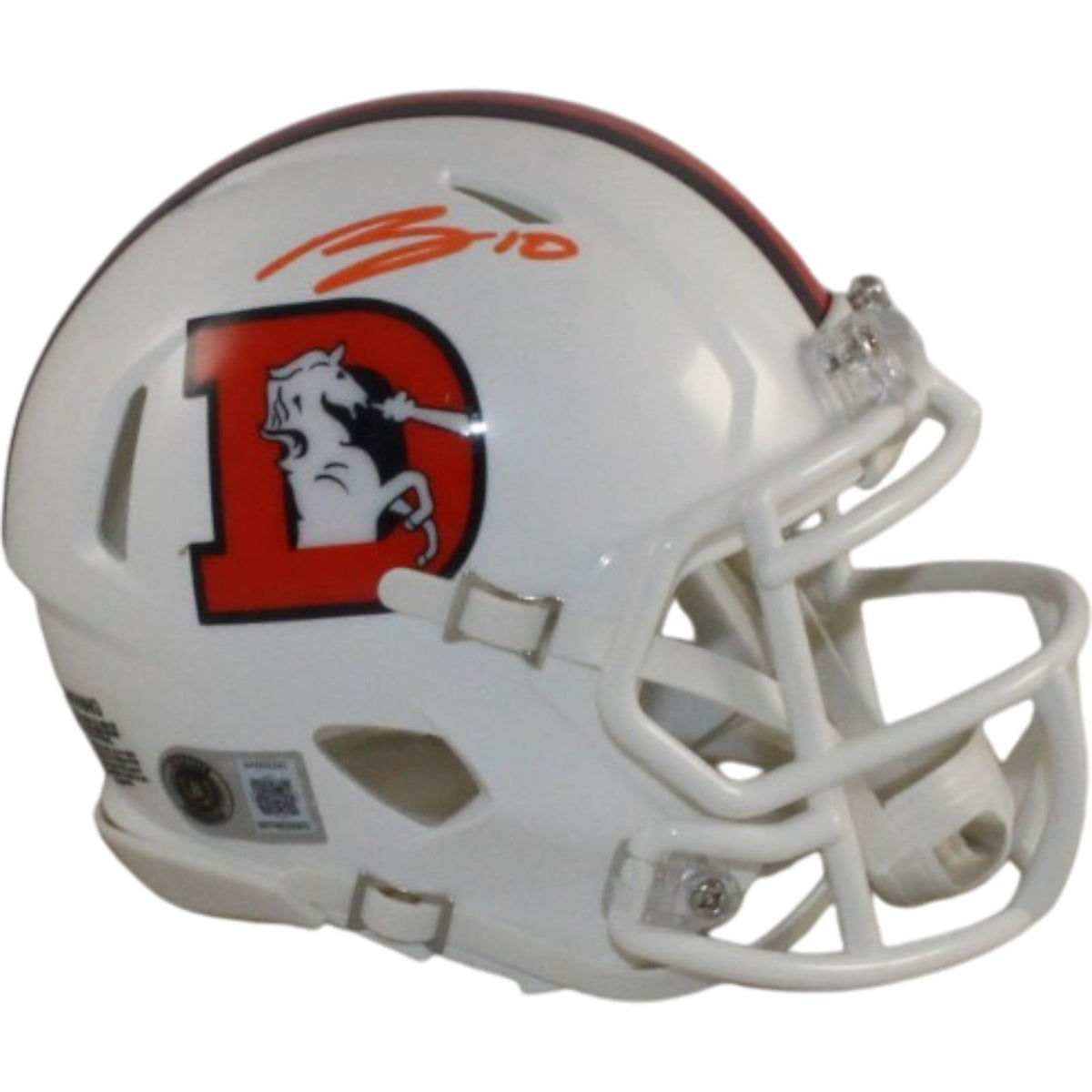 Bo Nix Signed Denver Broncos 2023 ALT Mini Helmet – Beckett Witness Authenticated-Powers Sports Memorabilia