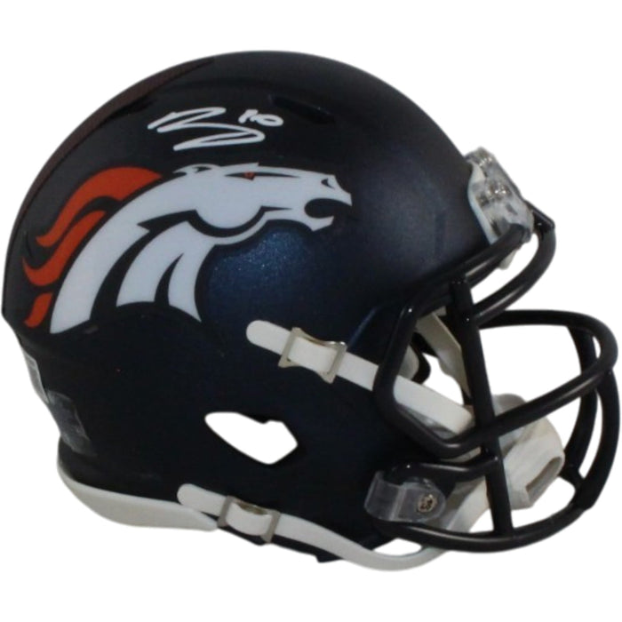 Bo Nix Signed Denver Broncos Mini Helmet – Beckett Witness Authenticated-Powers Sports Memorabilia