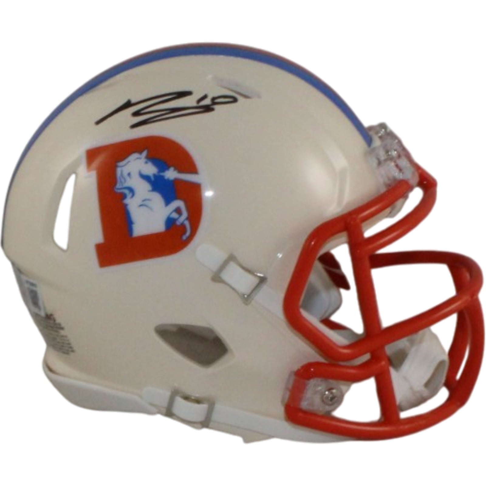 Bo Nix Signed Denver Broncos Retro Mini Helmet – Beckett Witness Authenticated-Powers Sports Memorabilia