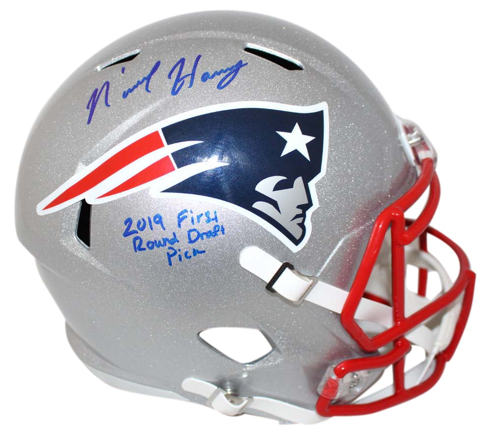 N'Keal Harry New England Patriots Speed Replica Signed Helmet 1st Round BAS-Powers Sports Memorabilia