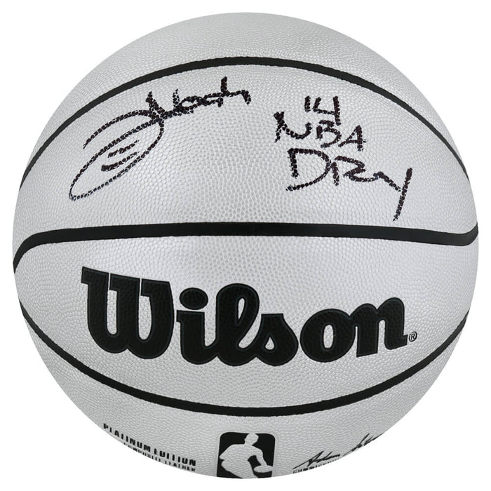 Joakim Noah Autographed Wilson Platinum NBA Basketball with 14 NBA DPOY-Powers Sports Memorabilia