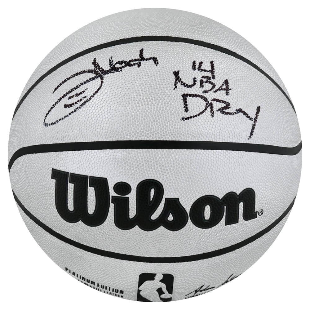 Joakim Noah Autographed Wilson Platinum NBA Basketball with 14 NBA DPOY-Powers Sports Memorabilia