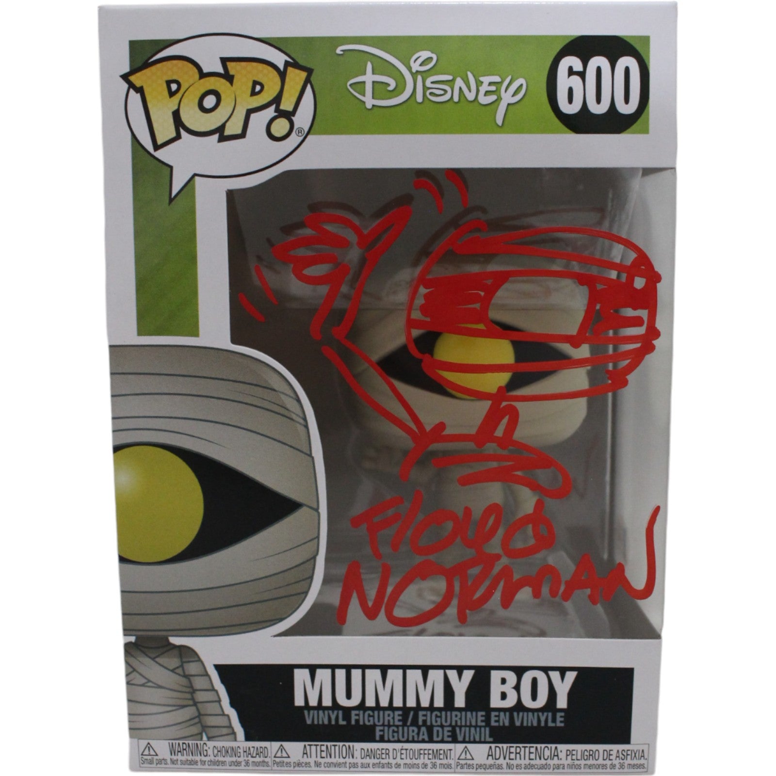 Floyd Norman Entertainment Signed Funko Pop - Disney Mummy Boy Funko Pop! #600 Beckett Beckett-Powers Sports Memorabilia