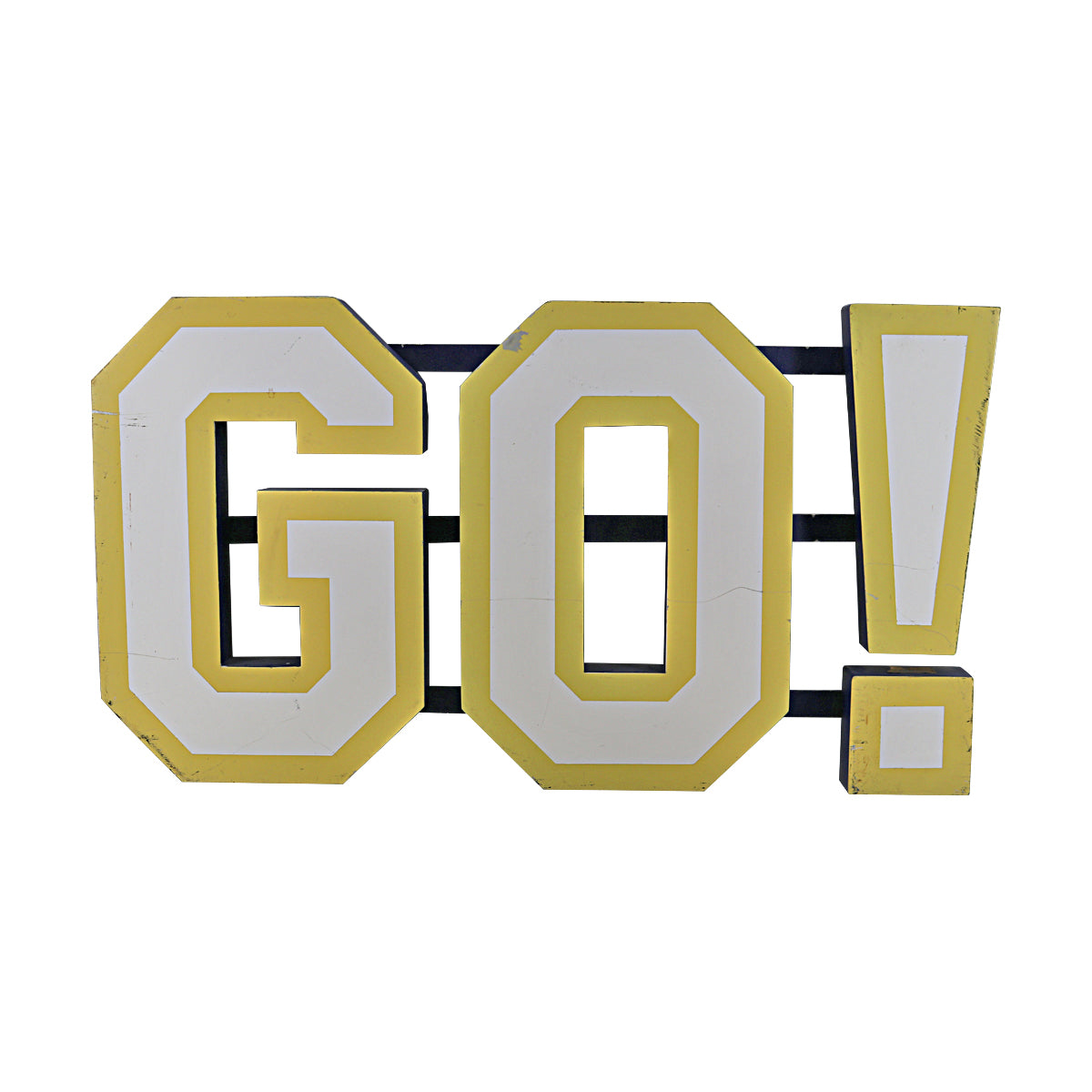Notre Dame Stadium GO! 17" x 31" x 2" Sign (Brandon Steiner LOA)-Powers Sports Memorabilia