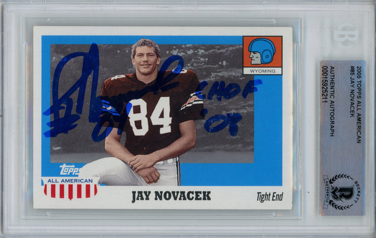 Jay Novacek 2005 Topps All American #85 Trading Signed Card-Powers Sports Memorabilia