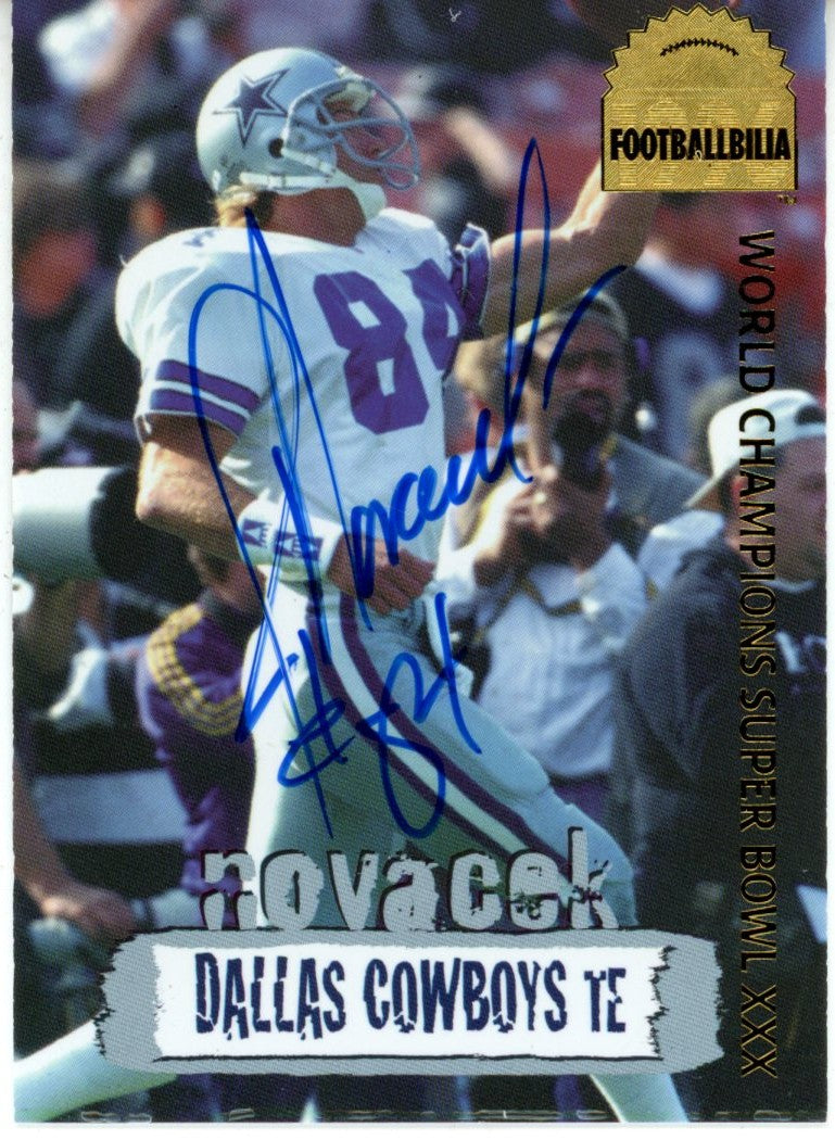 Jay Novacek Dallas Cowboys 1996 Collector's Edge #DCA-21 Signed Card 55983-Powers Sports Memorabilia