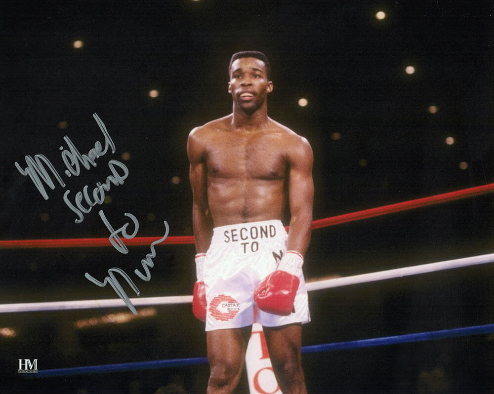 Michael 'Second To' Nunn Autographed Boxing In Ring 8x10 Photo-Powers Sports Memorabilia