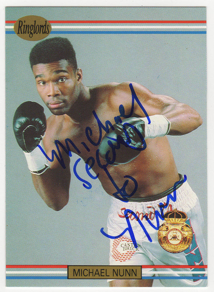 Michael 'Second To' Nunn Autographed 1991 Ringlords Boxing Trading Card #24-Powers Sports Memorabilia