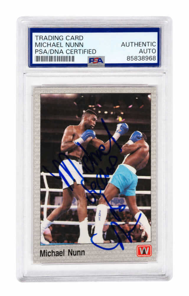 Michael 'Second To' Nunn Autographed 1991 All World Boxing Trading Card #29 - (PSA Encapsulated)-Powers Sports Memorabilia