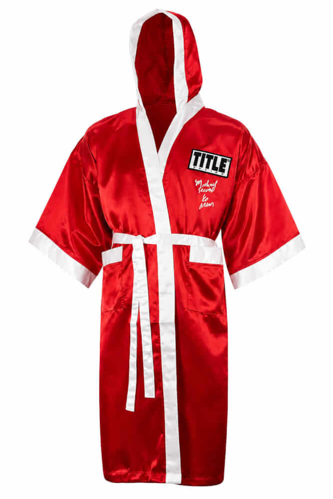 Michael Nunn Autographed Title Red With White Trim Boxing Robe
