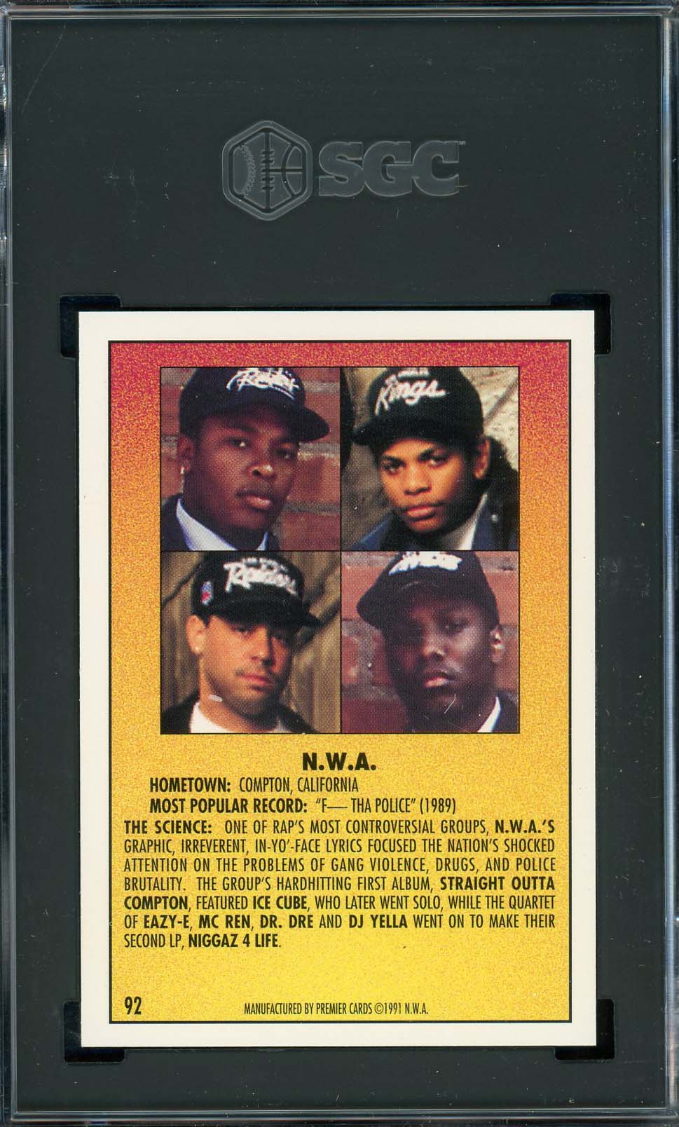 NWA 1991 Premier Rap Pack Card #92 Graded SGC 7.5-Powers Sports Memorabilia