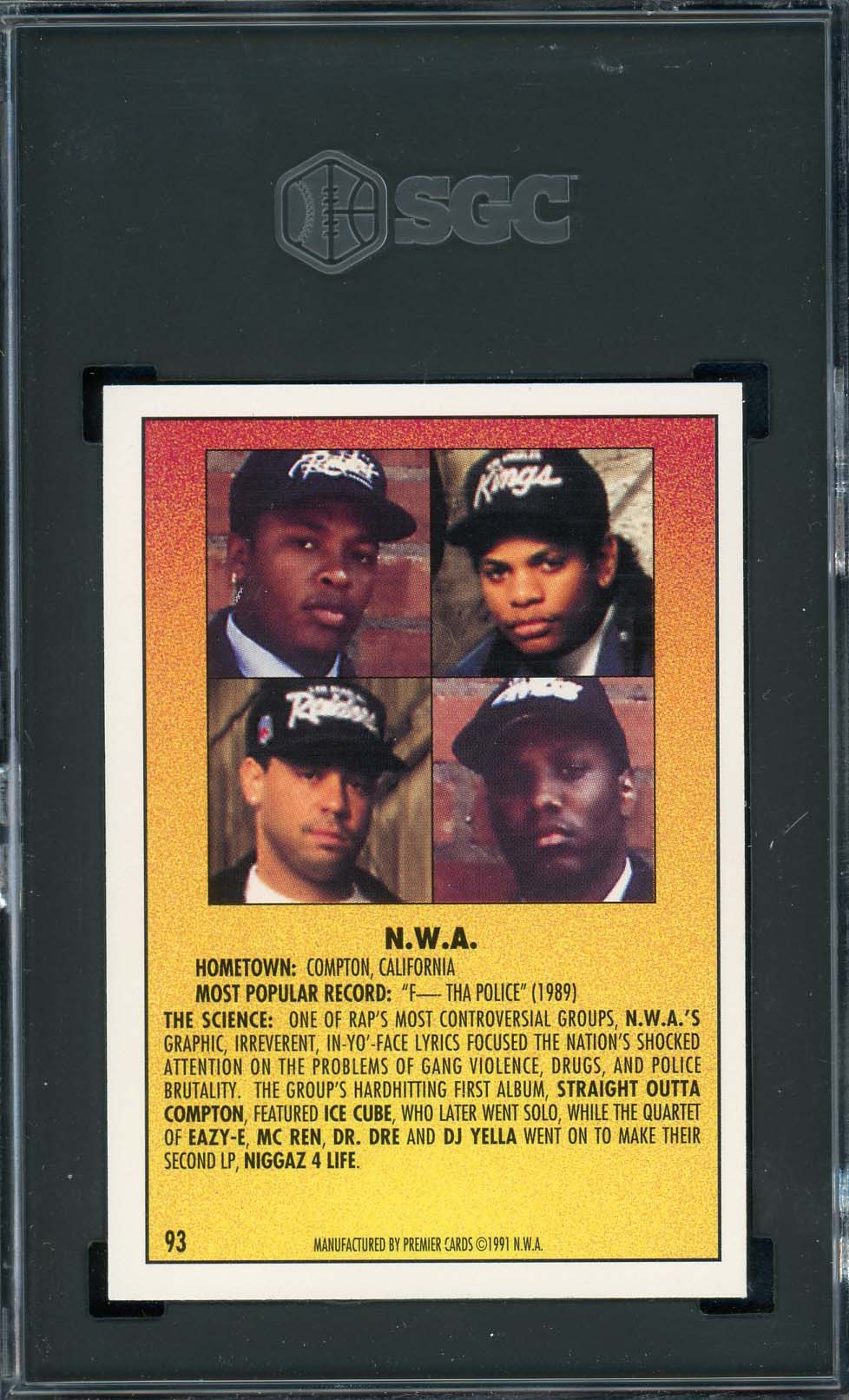 NWA 1991 Premier Rap Pack Card #93 Graded SGC 7-Powers Sports Memorabilia