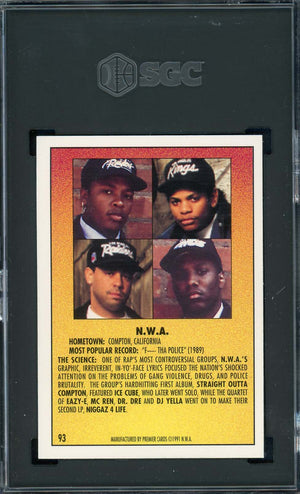 NWA 1991 Premier Rap Pack Card #93 Graded SGC 7-Powers Sports Memorabilia
