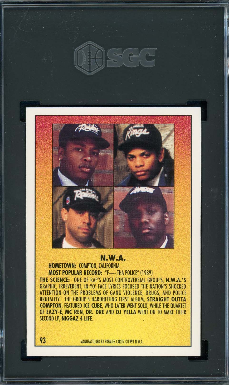 NWA 1991 Premier Rap Pack Card #93 Graded SGC 8-Powers Sports Memorabilia